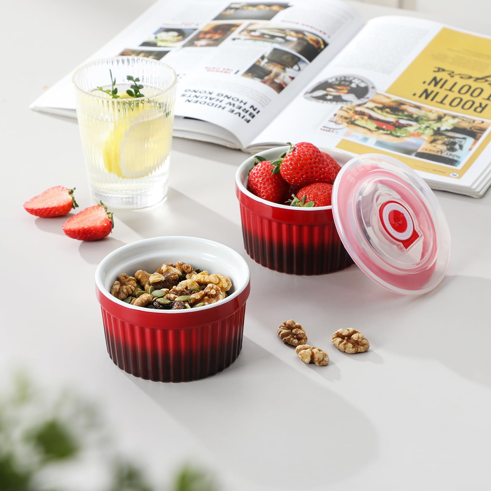 Vancasso red ramkins set of 6 for versatile use