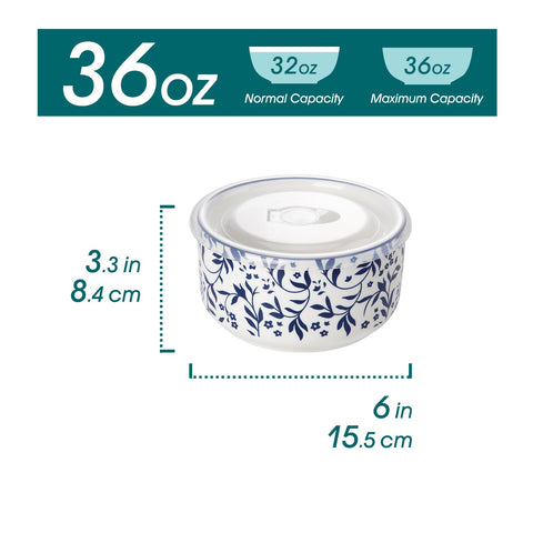 Vancasso SELENE bowls stacked with lids for compact fridge storage.