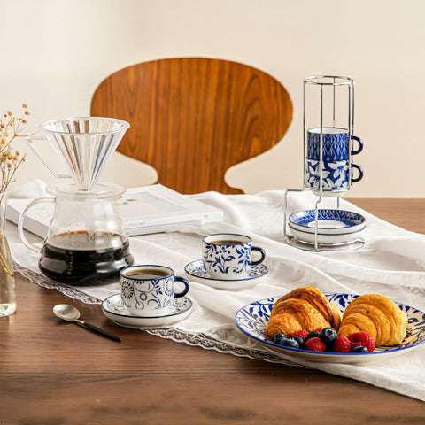 Vancasso Selene demitasse close-up shows durable porcelain