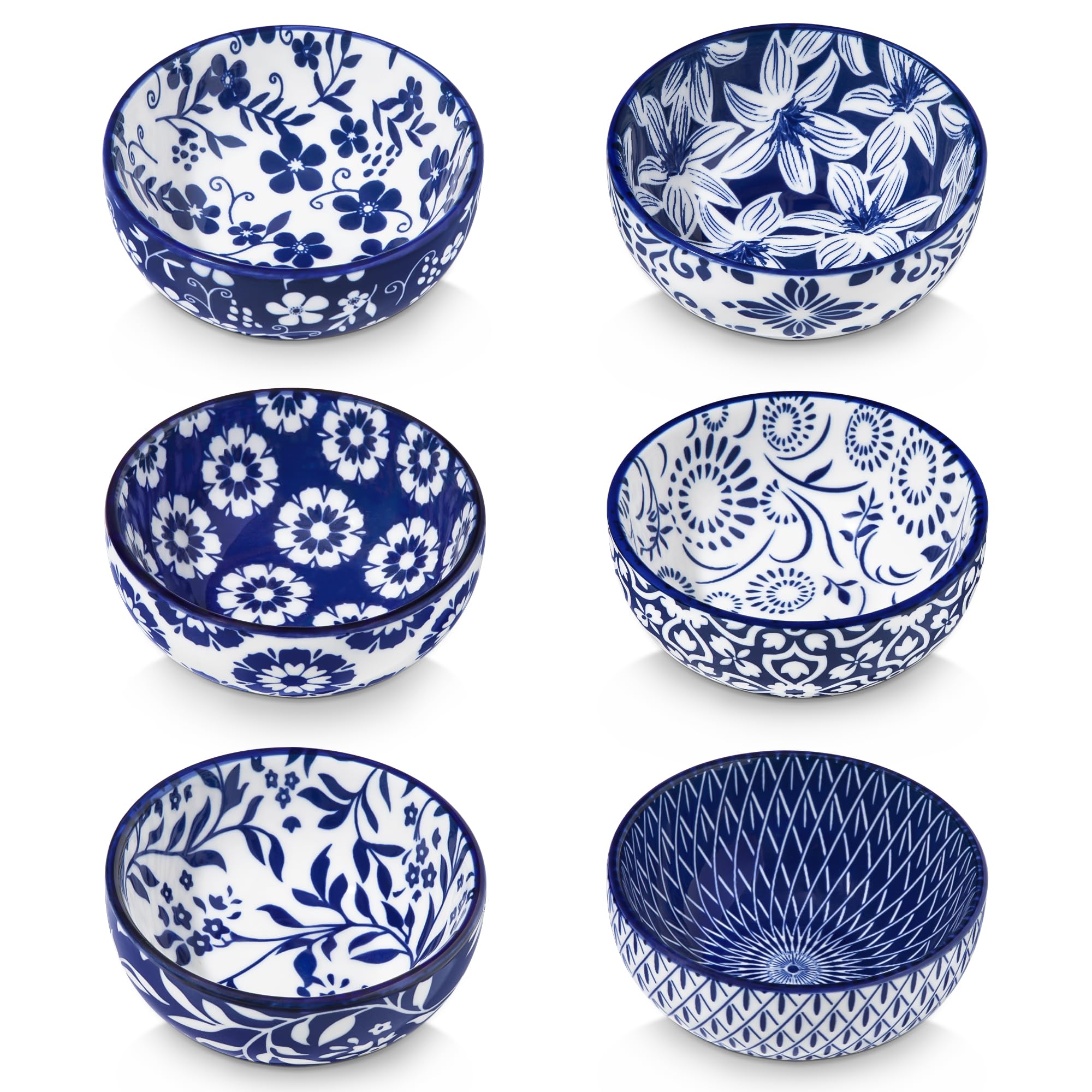 Vancasso SELENE mini dipping bowls collection; six compact porcelain dishes ideal for sauces and dips