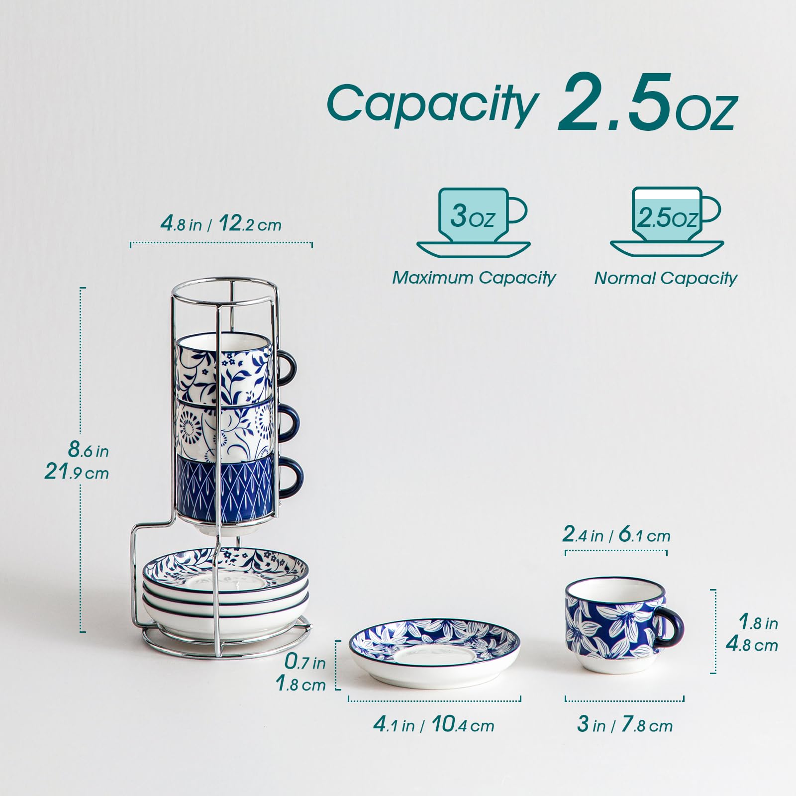 Vancasso Selene saucers stabilize cups and prevent spills