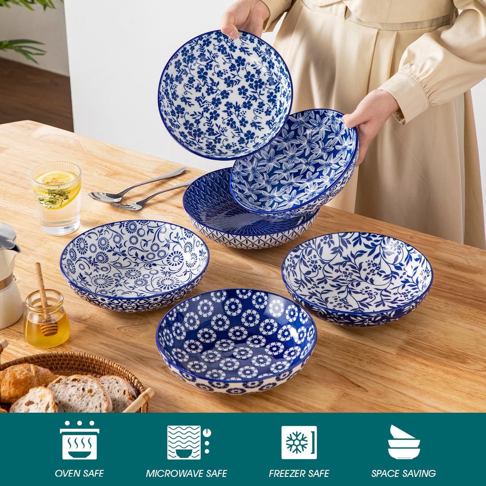 Vancasso Selene serving bowls for salads and pasta
