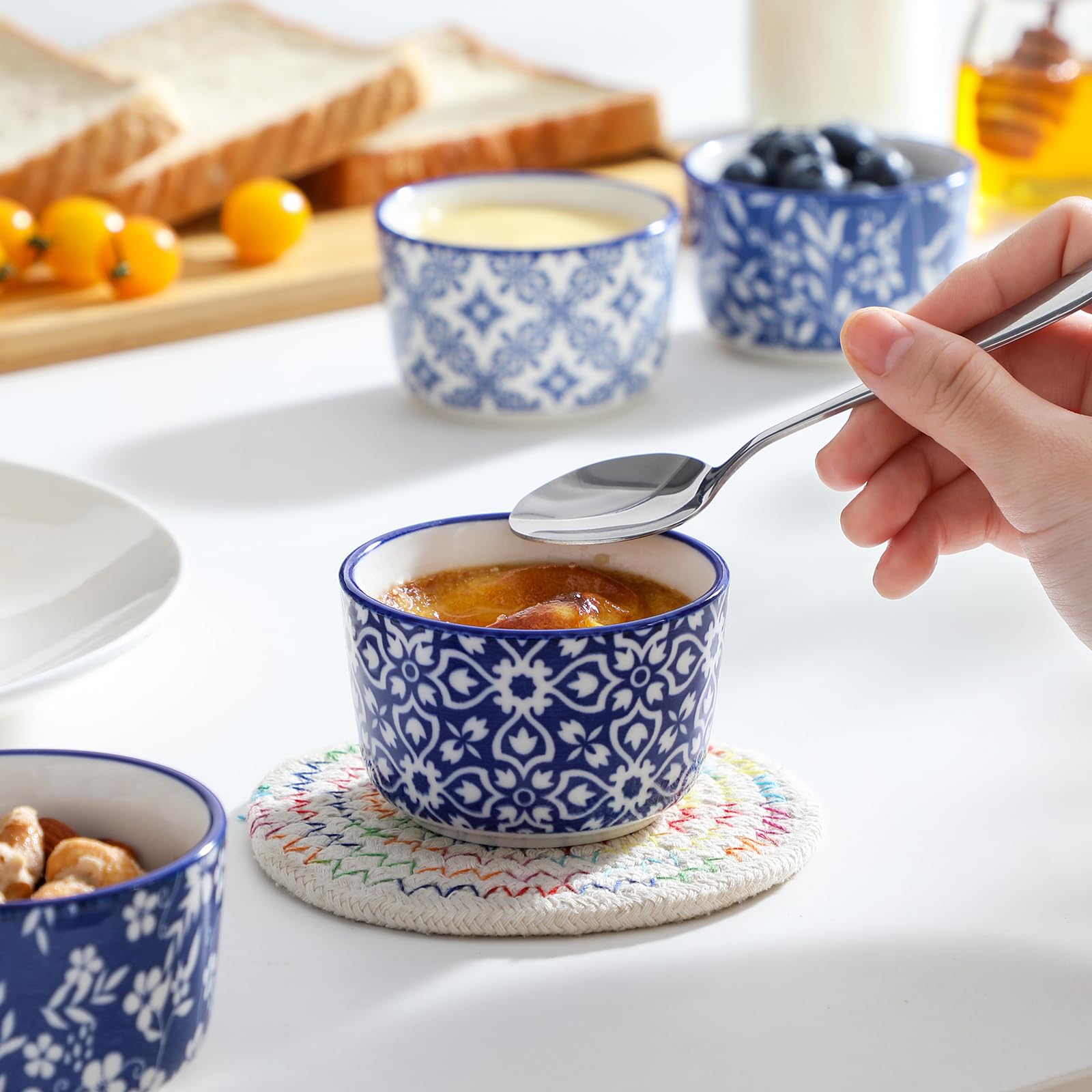 Vancasso Selene stackable ramekins save cabinet space in small kitchens.