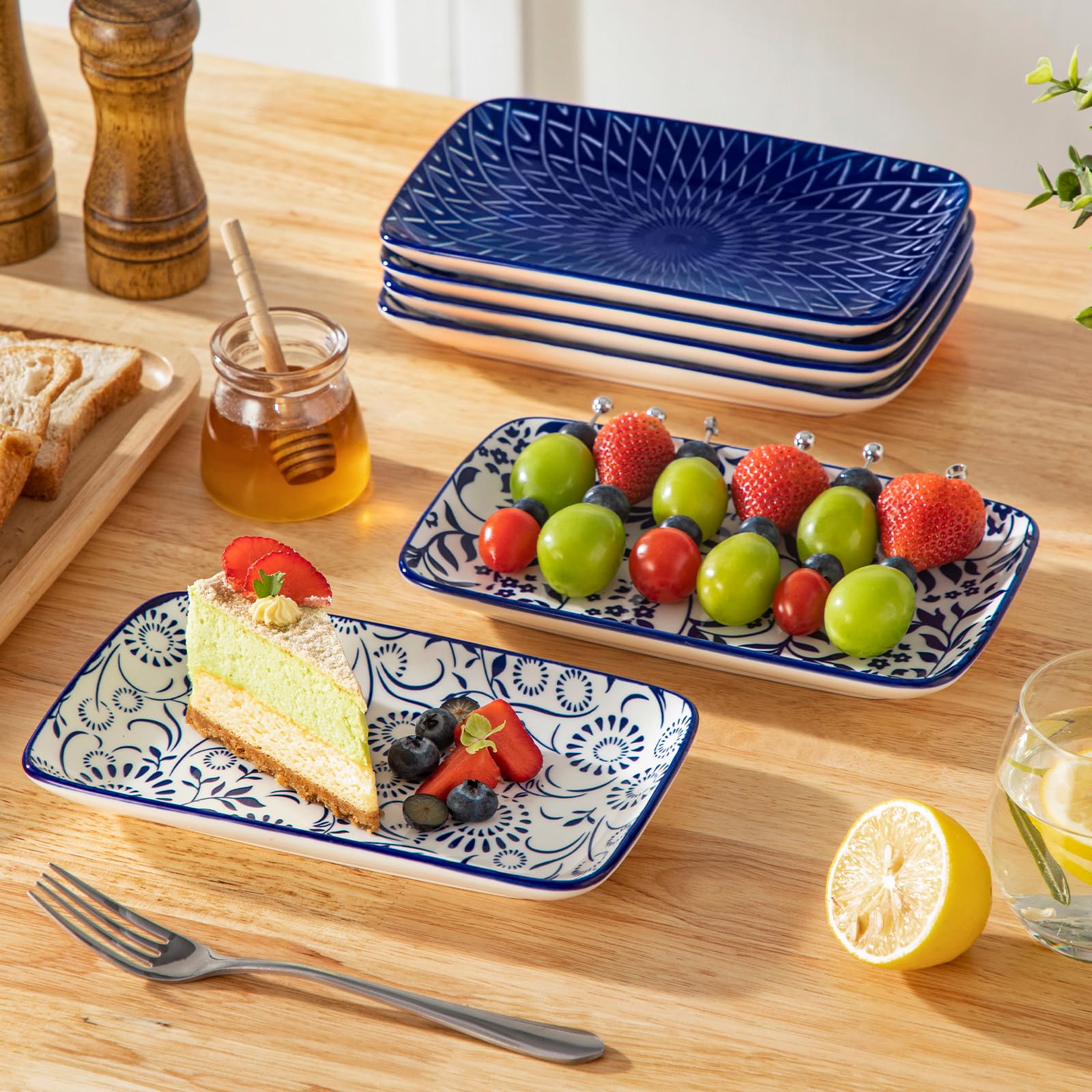Six-piece set ideal for everyday dining and special occasions