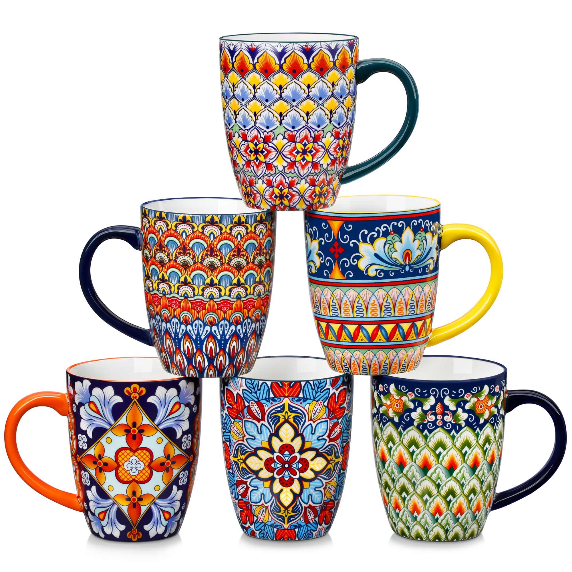 Vancasso SIMI 16 oz mug with boho pattern for daily coffee rituals