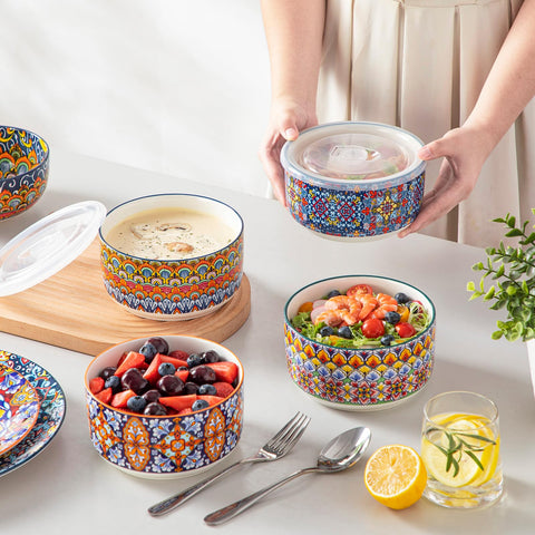 Vancasso SIMI bohemian-pattern bowls brighten any table with color