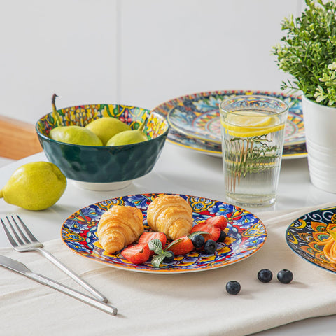 Vancasso Simi colorful plates set for brunch and casual gatherings.