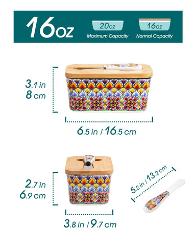 Vancasso SIMI butter dish lid with knife groove, keeps utensil handy.