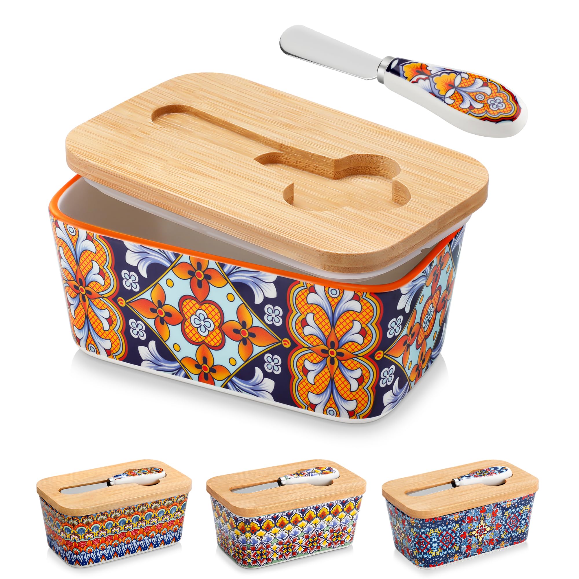 Vancasso SIMI butter dish with lid on counter for easy access