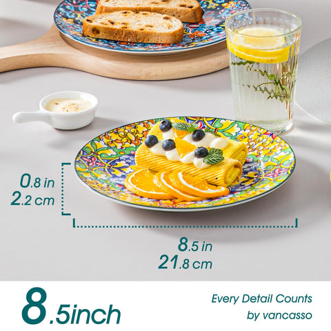 Vancasso Simi close-up reveals intricate Bohemian design and glossy glaze.