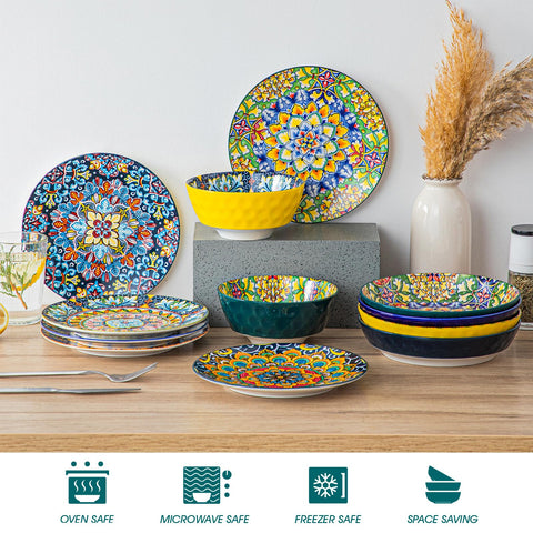 Vancasso Simi plates in dishwasher highlight easy cleaning after meals.