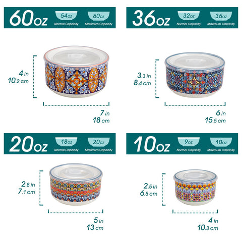 Vancasso SIMI 36oz bowl with lid, perfect for sauces and sides