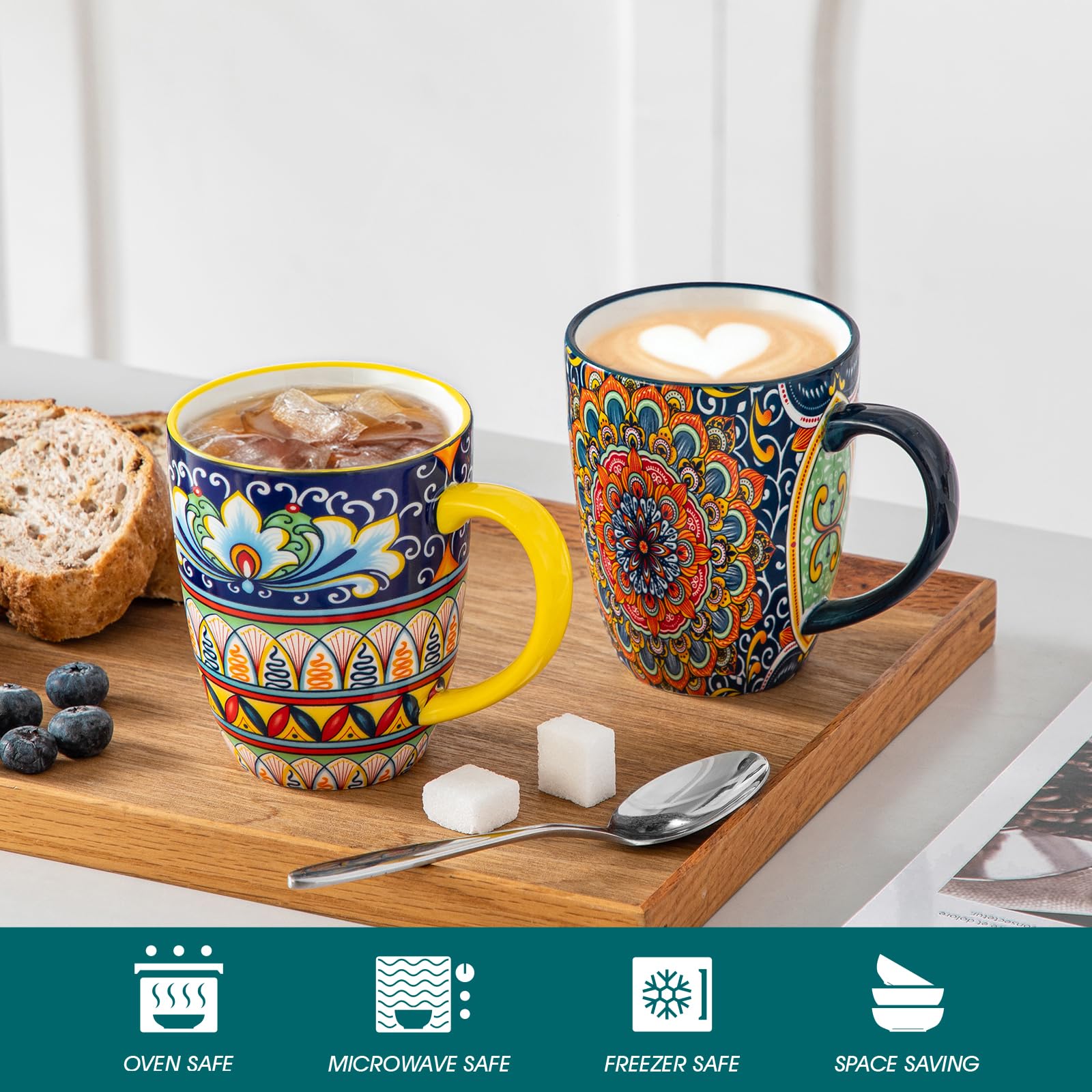 Vancasso SIMI mug-stack-display demonstrates compact storage and boho chic.