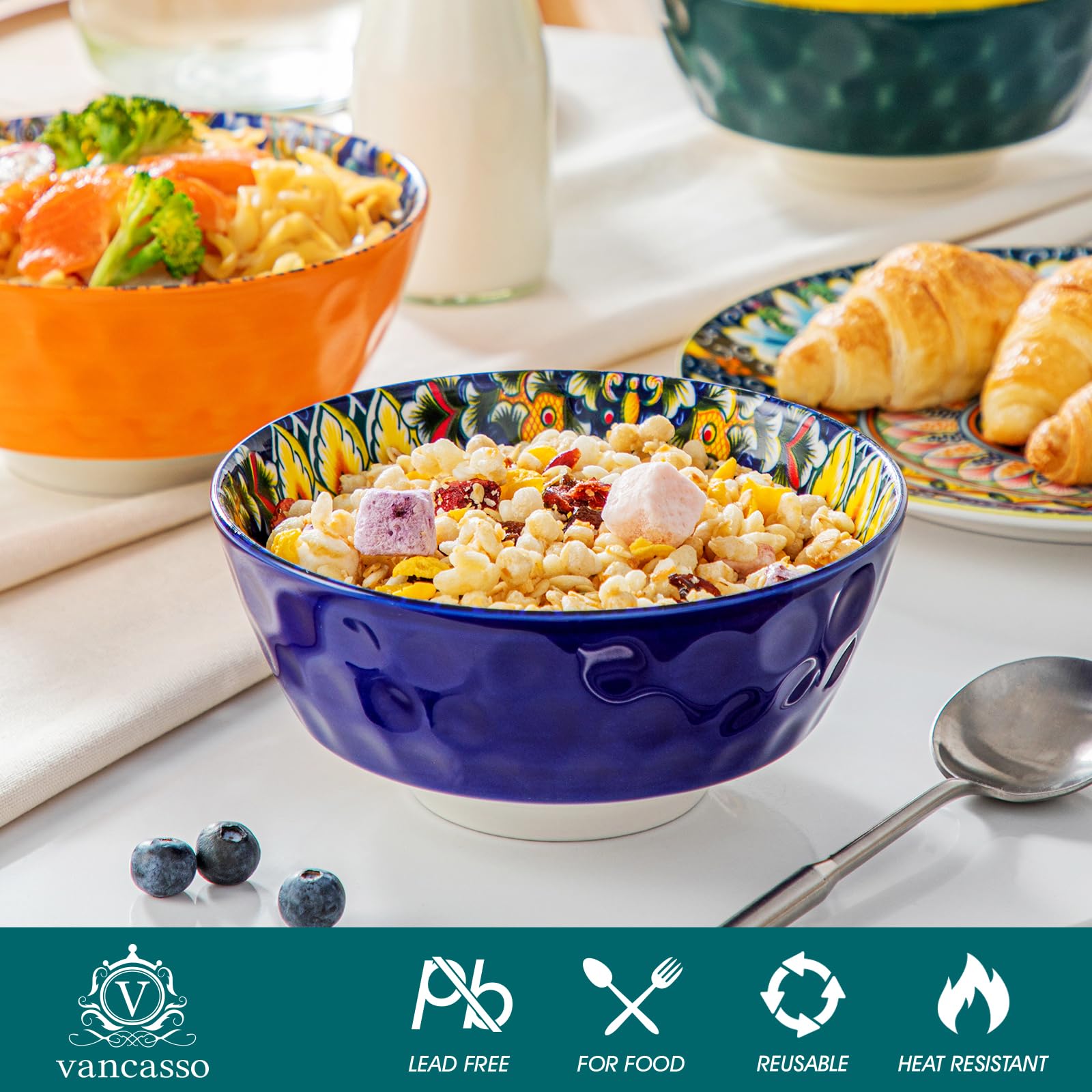 Vancasso Simi porcelain bowls durable and chip-resistant for daily meals