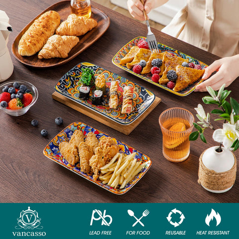 Vancasso Simi durable ceramic plate that resists chipping and wear.