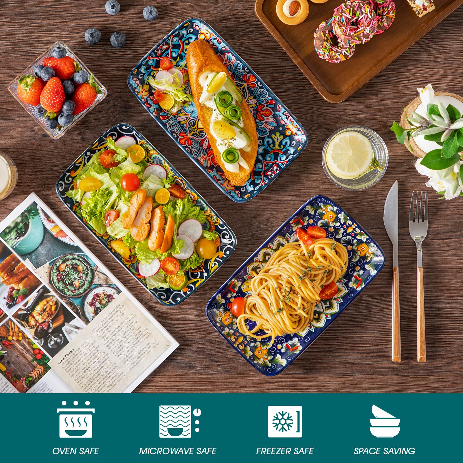 Vancasso Simi smooth surface plate, easy to clean and dishwasher safe.