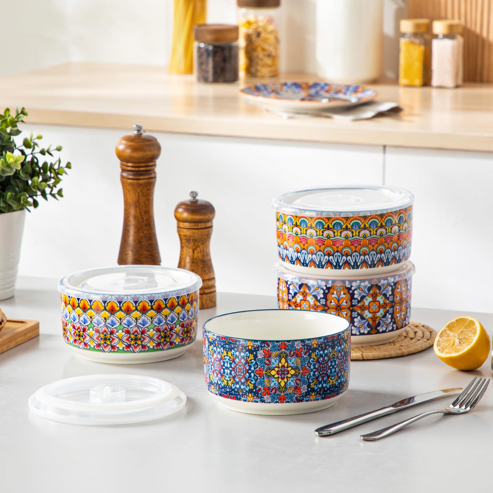 Vancasso SIMI stackable bowls save kitchen cabinet space