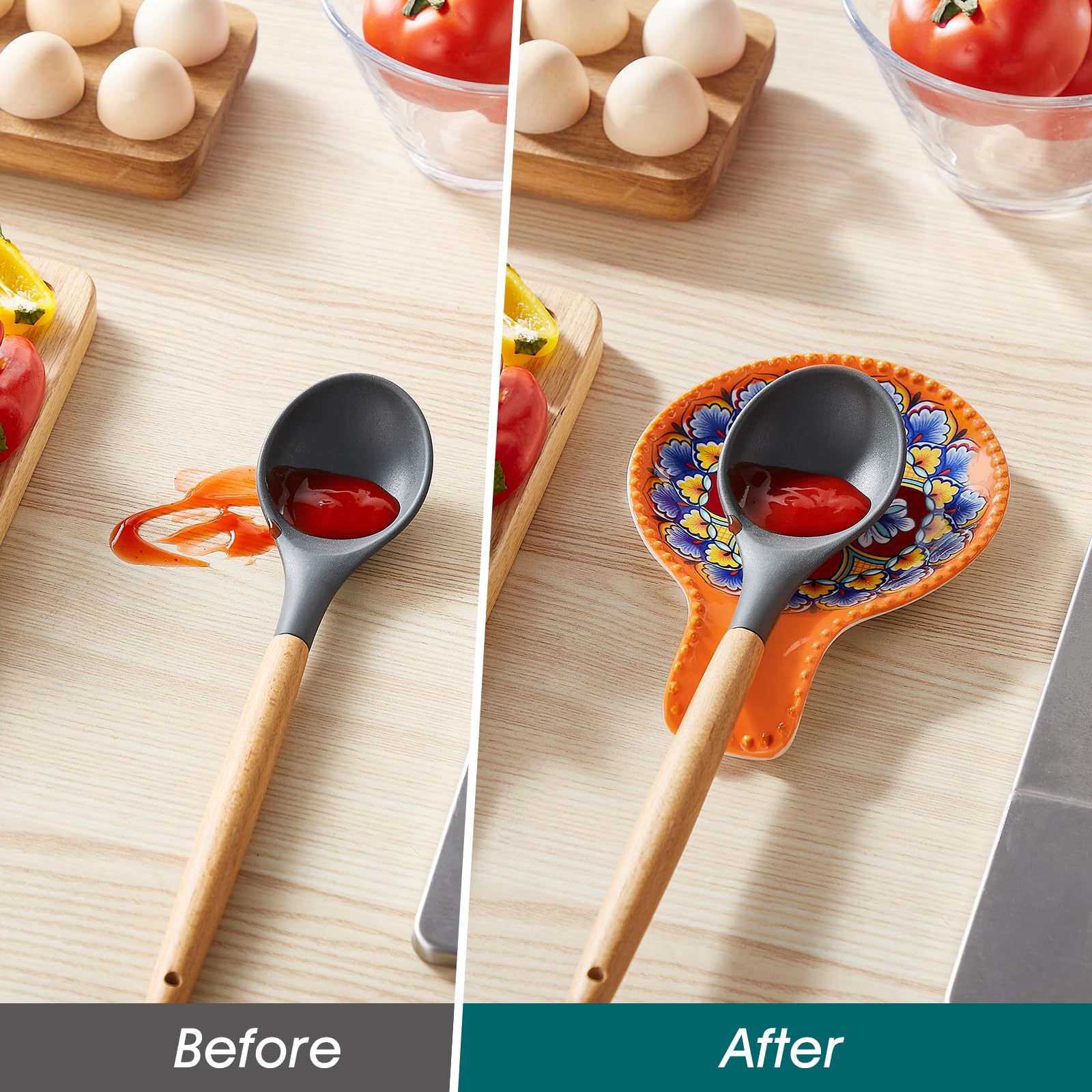 Vancasso spoon rest is dishwasher-safe for easy cleaning