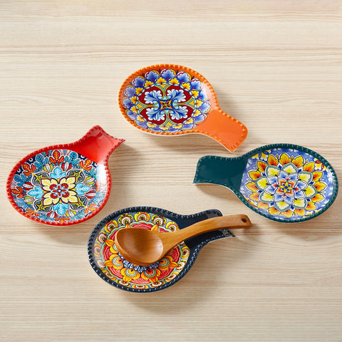 Vancasso orange spoon rest adds colorful countertop accent