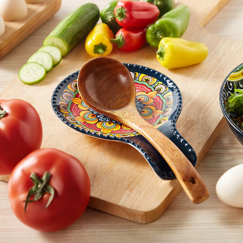 Vancasso porcelain spoon rest resists odors and stains
