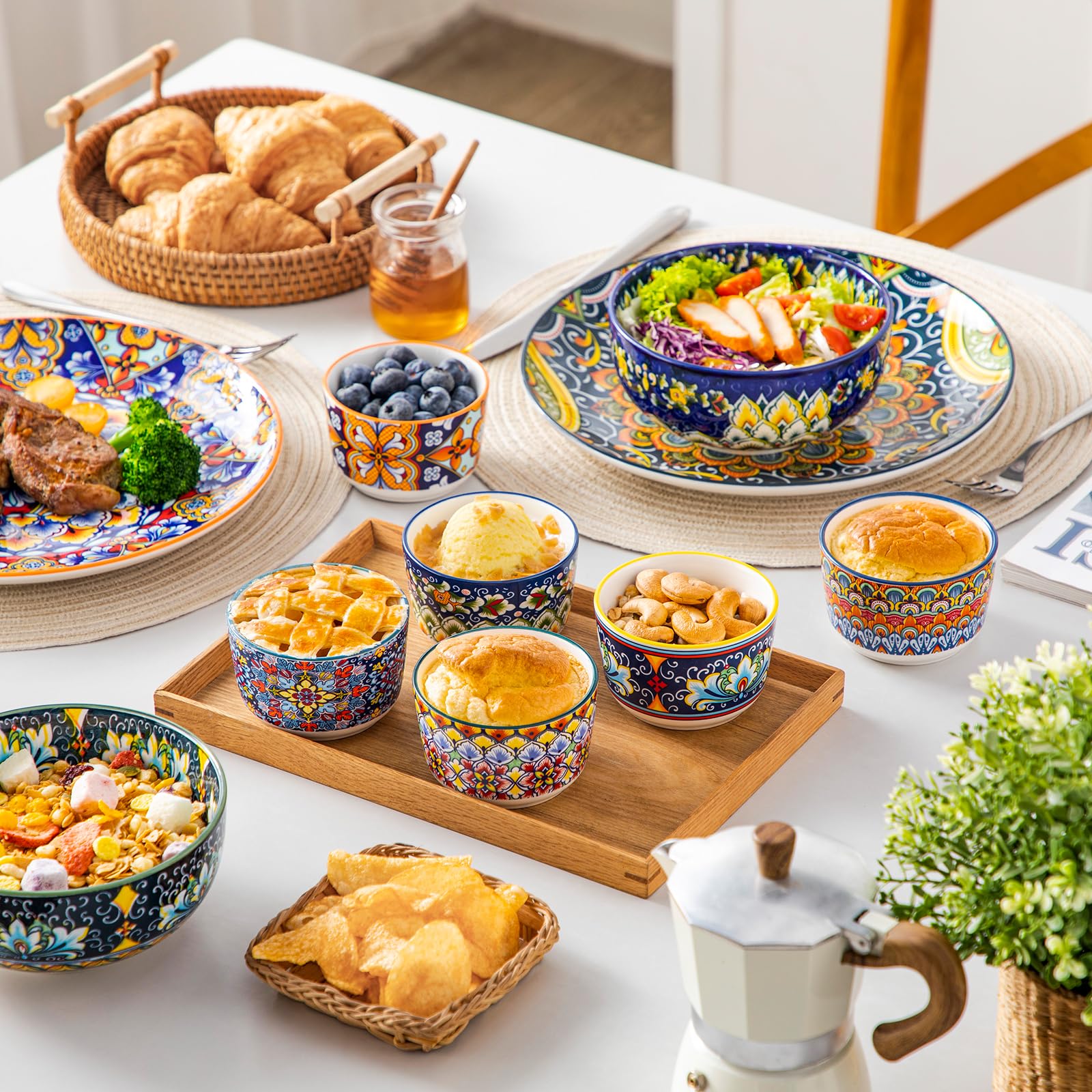 Vancasso stackable ramekins save kitchen storage space.