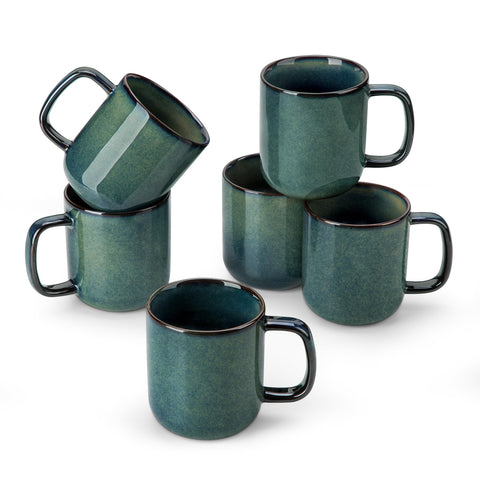 Vancasso STARRY 12 oz green mug front view ideal for latte.