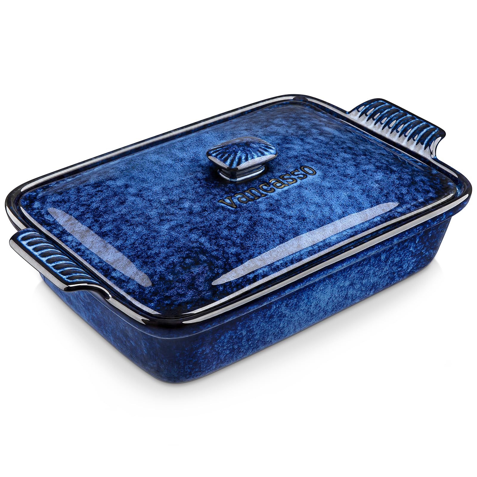 Vancasso Starry blue kiln-fired lidded casserole ideal for family meals