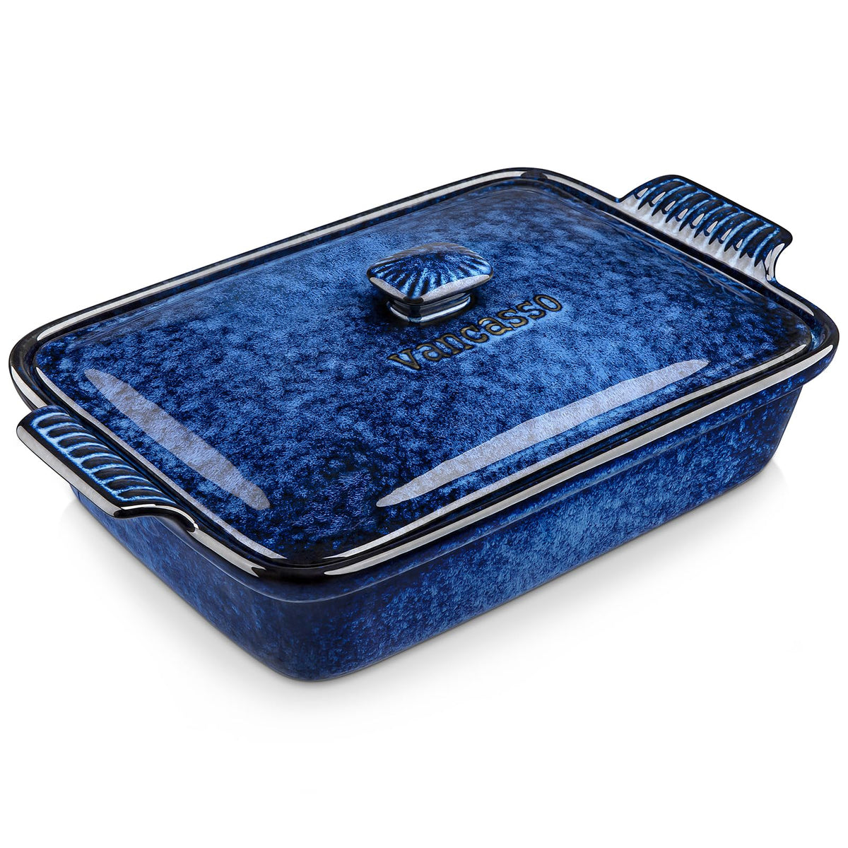 Vancasso Starry blue kiln-fired lidded casserole ideal for family meals