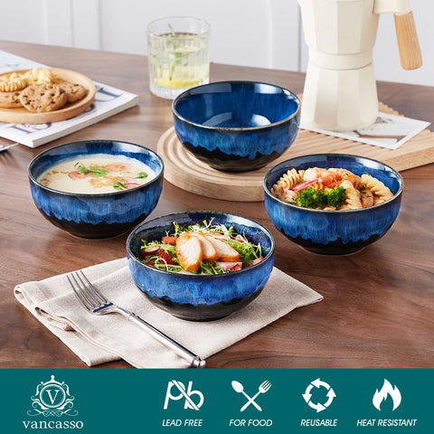 Vancasso Starry cereal bowl blue keeps cereals crisp and soups cozy