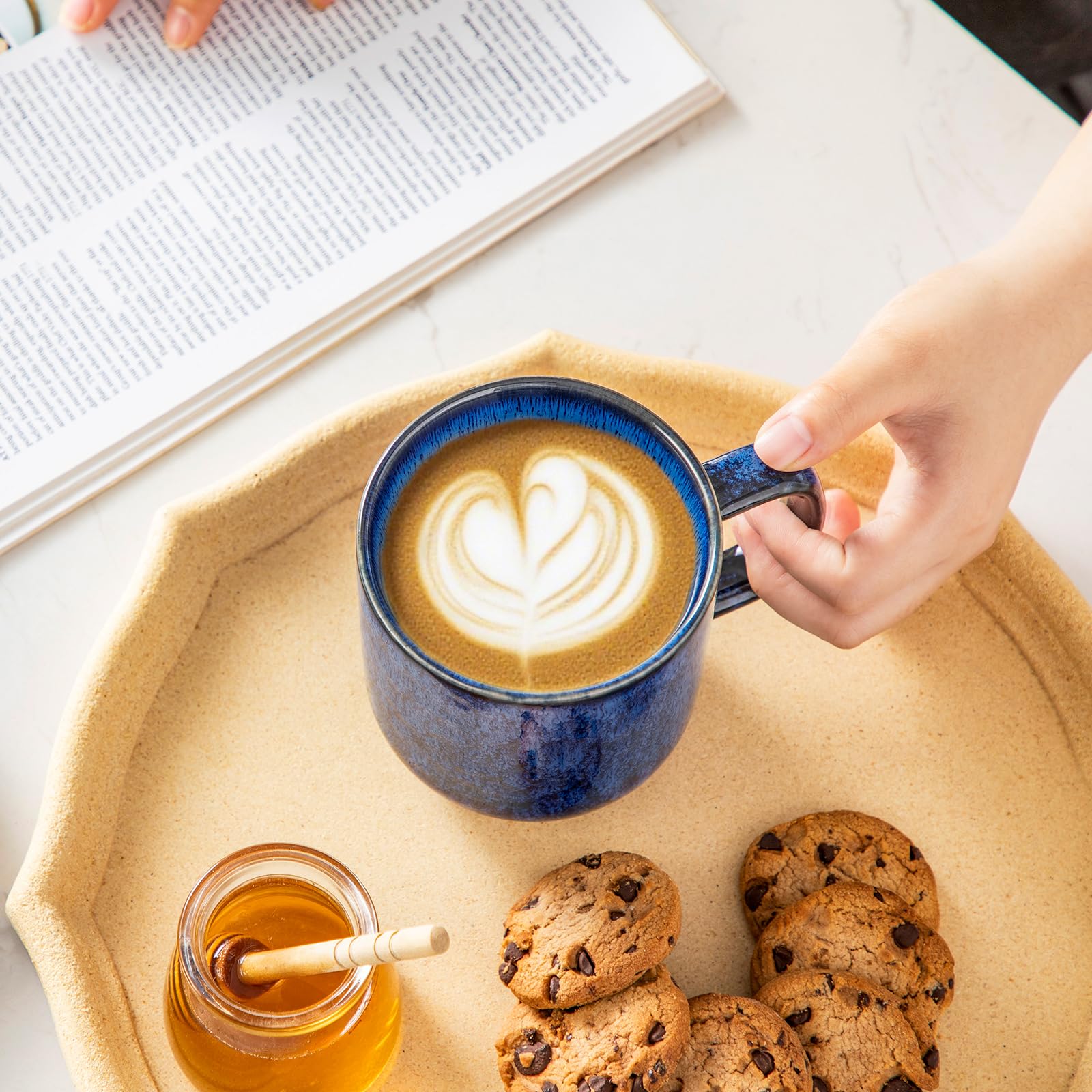 Vancasso STARRY kiln-transformed glaze closeup—unique color variations and durability.
