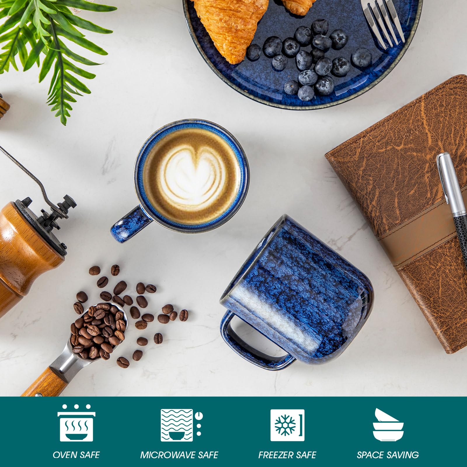 Vancasso STARRY thick-wall mug—enhanced heat retention for longer tea or espresso.