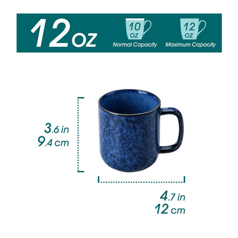 Vancasso STARRY 12oz mug in blue, ideal for latte mornings.
