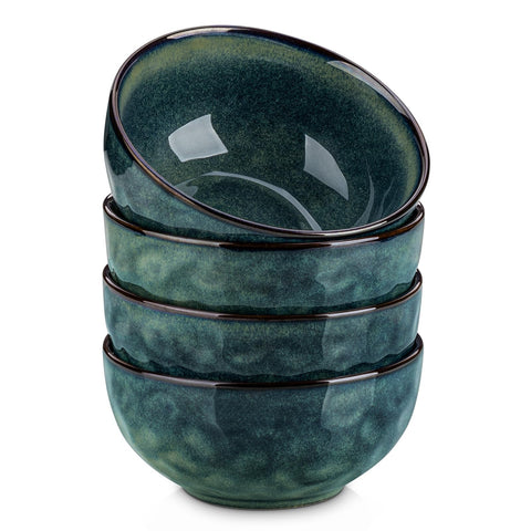 Vancasso Starry deep soup bowl in green glaze for hearty soups