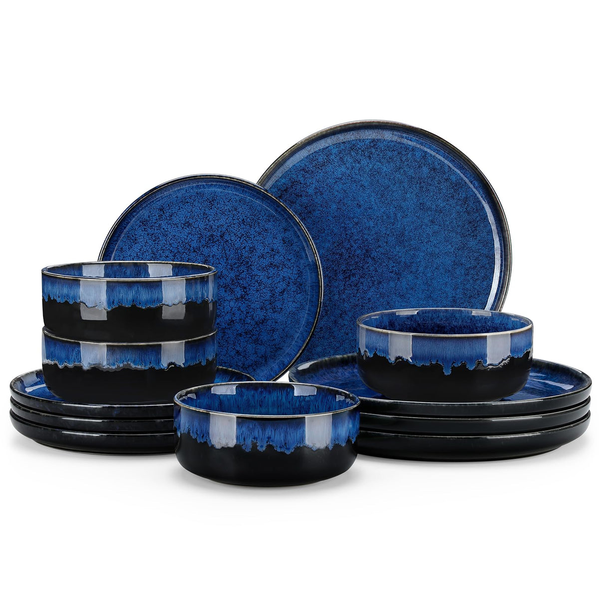 Vancasso Starry dinner plate with blue glaze, ideal for family meals
