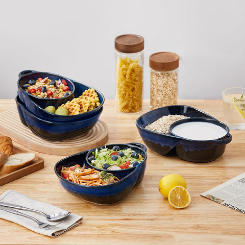 Vancasso Starry glaze blue ceramic with easy-to-clean surface.