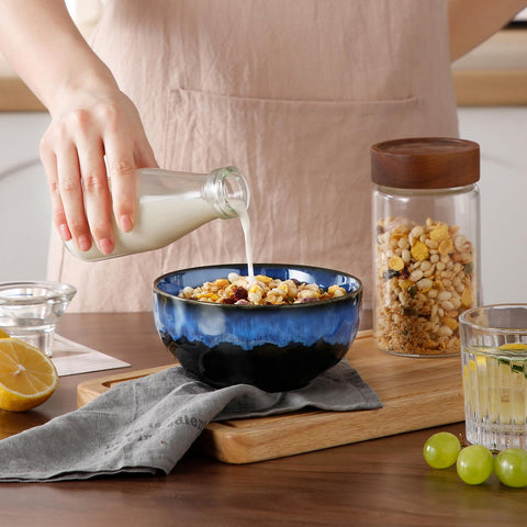 Vancasso Starry kitchen blue bowls in elegant dining setup