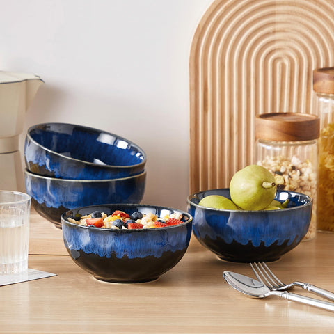 Vancasso Starry microwave-safe blue bowls convenient for reheating meals