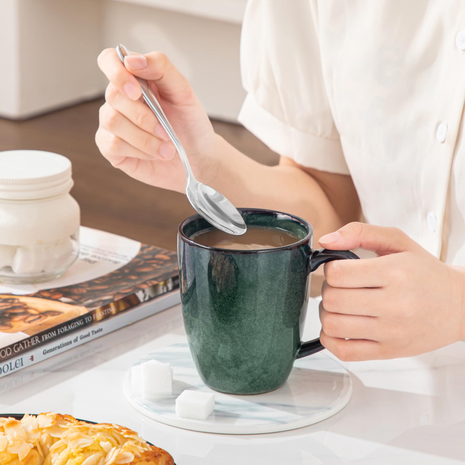 Vancasso STARRY green mugs as gift-ready tableware pieces