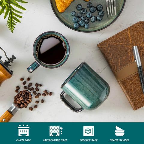 Vancasso Starry mug thick-walled design provides better insulation for warm drinks.