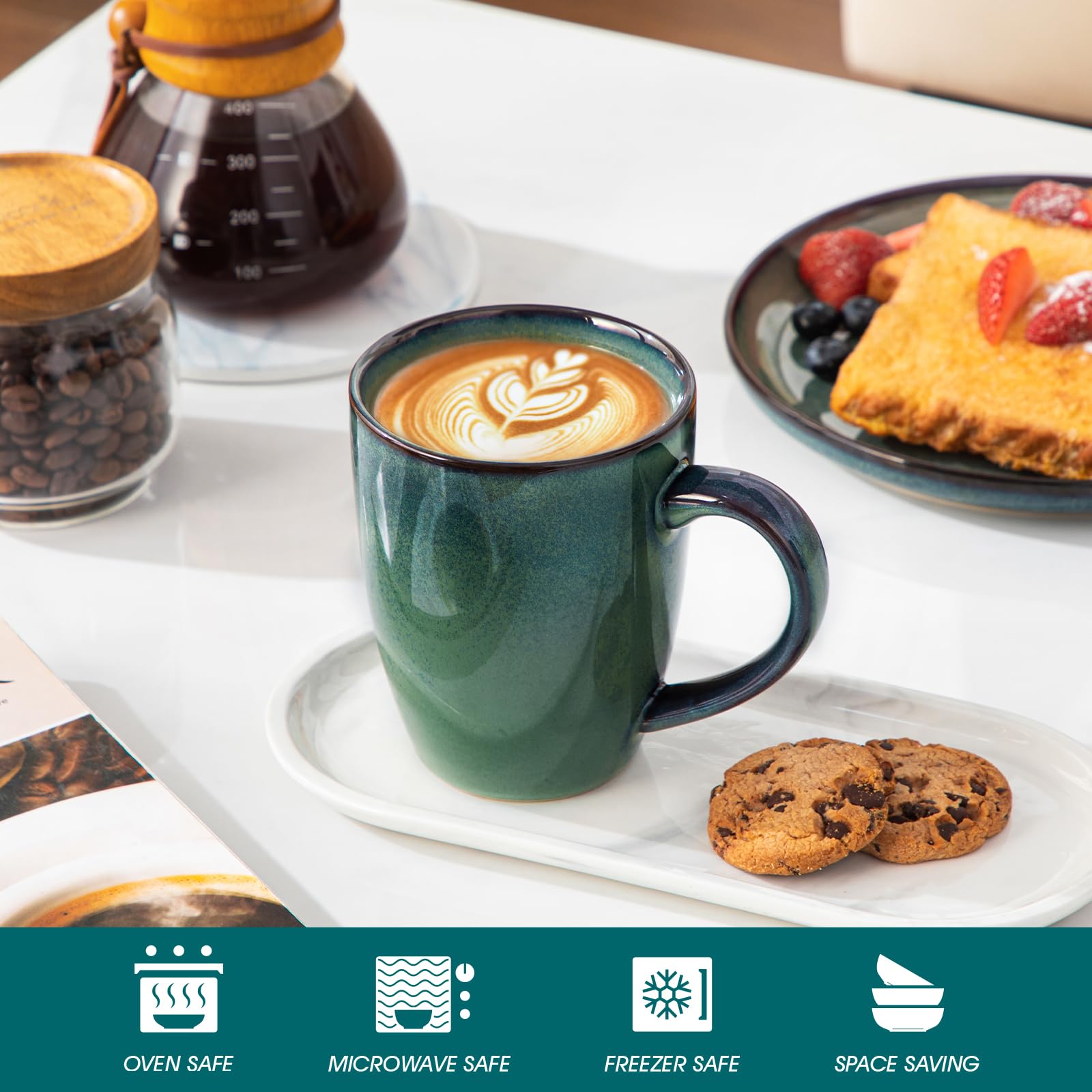 Vancasso STARRY porcelain mug, dishwasher-safe for easy cleaning