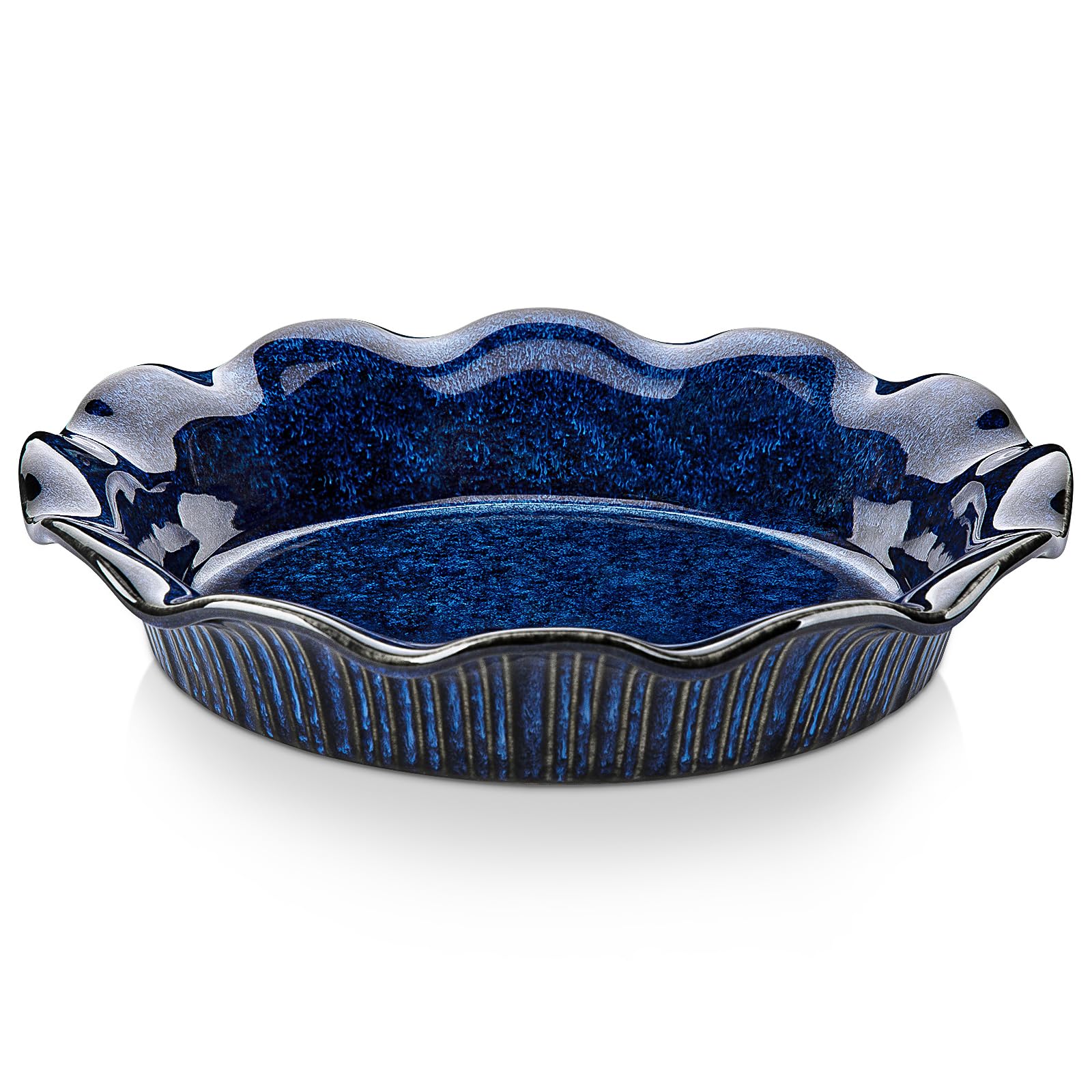 Vancasso Stern 9-inch blue pie pan, ideal for homemade pies.