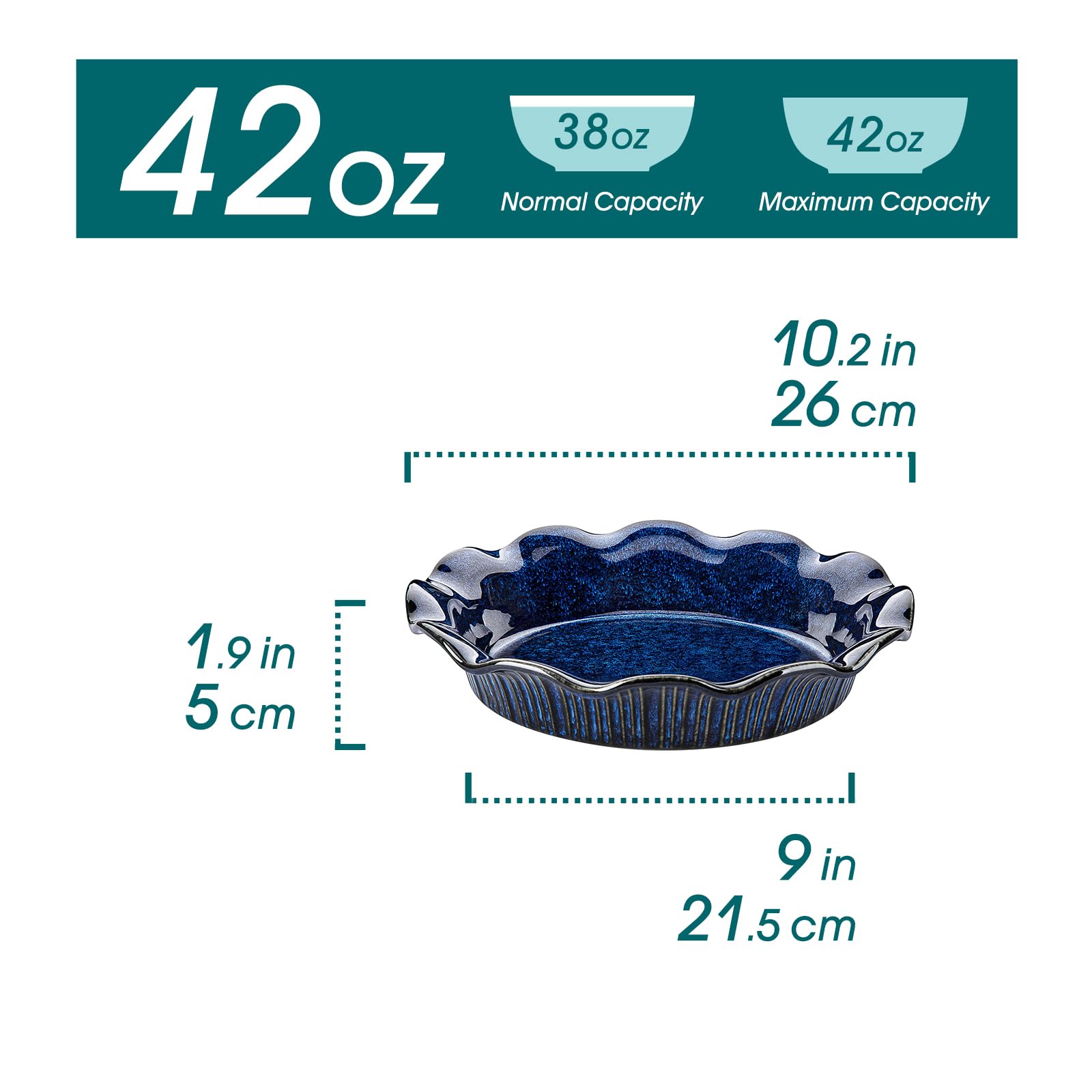 Vancasso Stern reactive glaze blue variation, adds a unique finish.