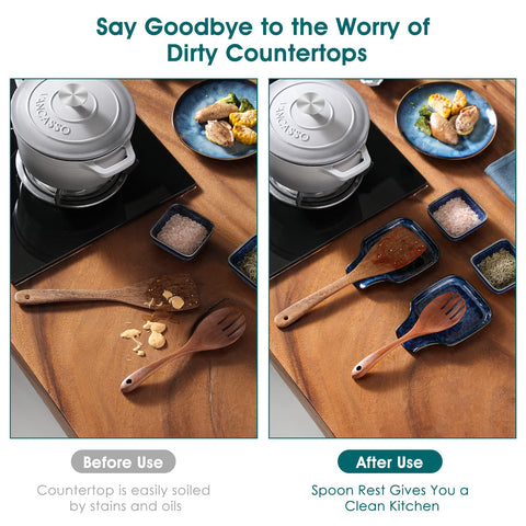 Vancasso Stern spoon rest, two-pack, convenient for multiple stations.