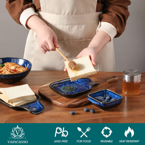 Vancasso Stern spoon rest, heat-resistant porcelain, withstands hot utensils.