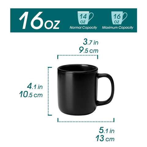 vancasso matte black mugs close-up shows sleek finish and comfort grip