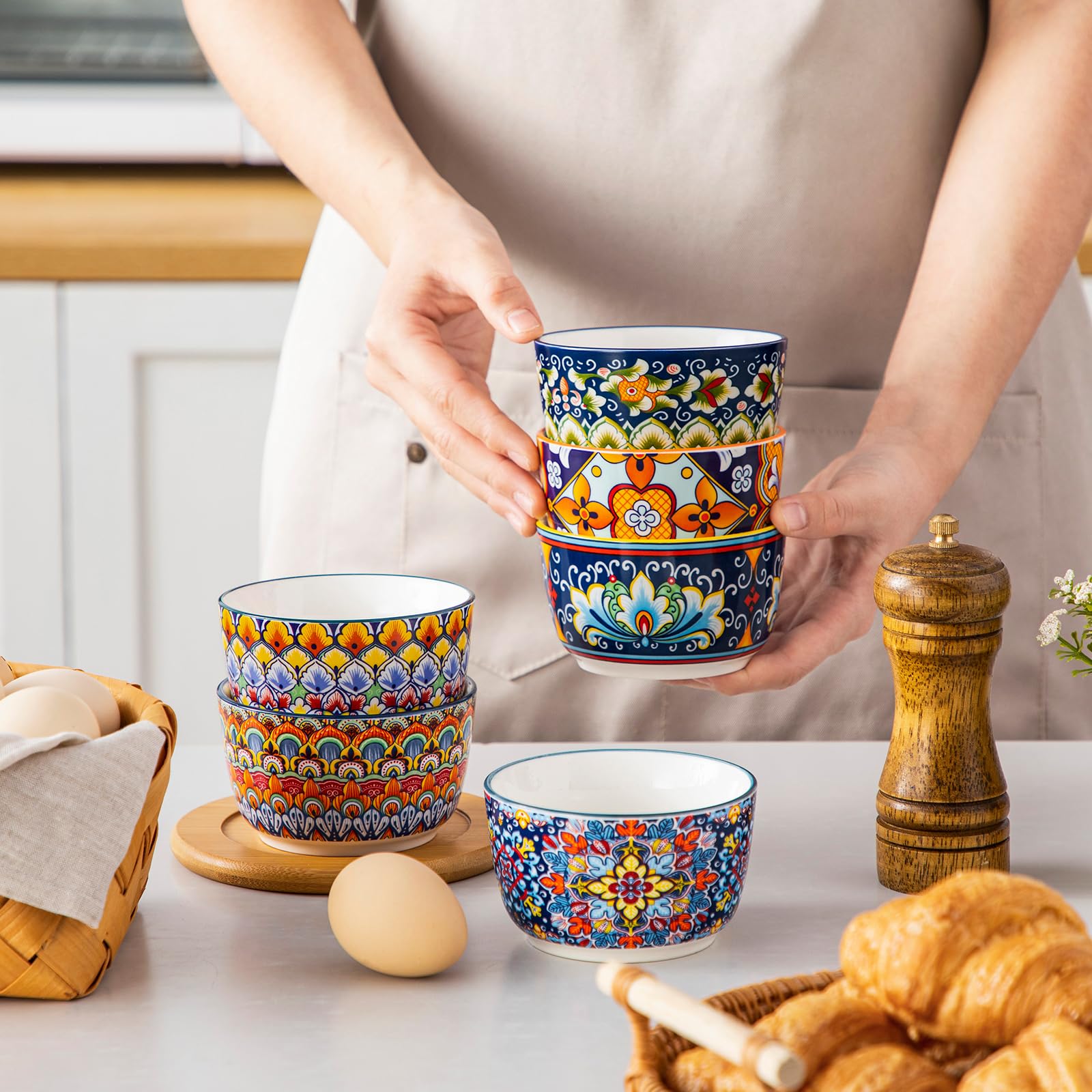 Vancasso three-size ramekins kit including 4 oz, 6 oz, and 8 oz options.