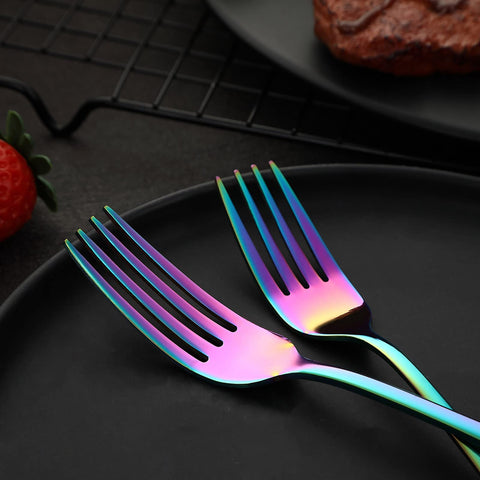 VANDBAO Rainbow Flatware Dinner Spoon adds a stylish touch to meals