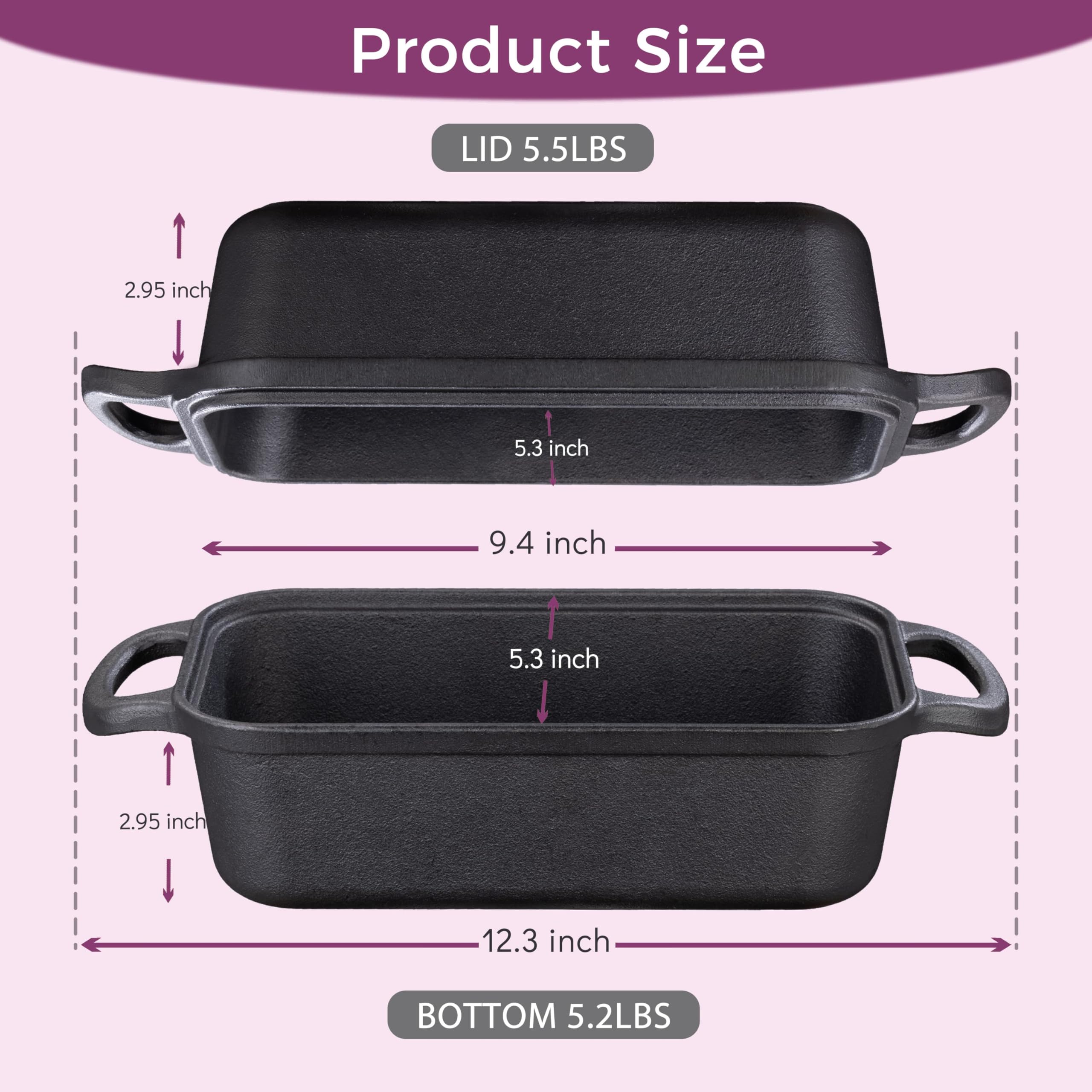 Vanderlume 9x5 loaf pan size enables large loaves for sandwiches and baking.