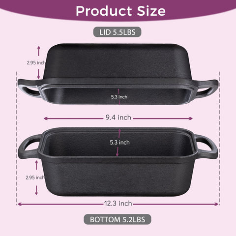 Vanderlume 9x5 loaf pan size enables large loaves for sandwiches and baking.