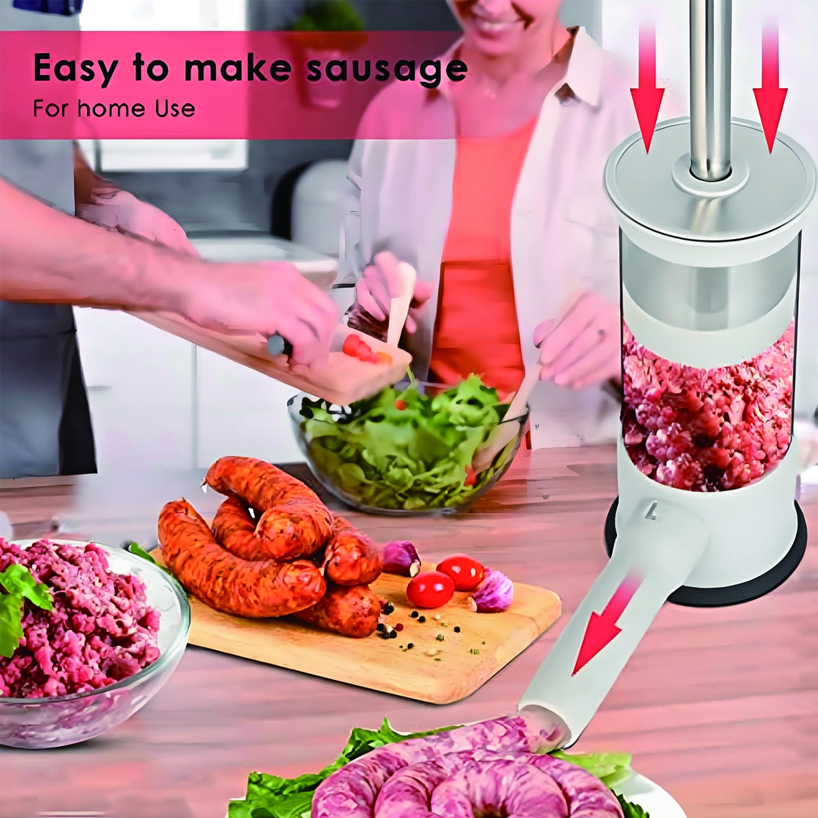 VANEME manual-crank sausage stuffer ideal for camping